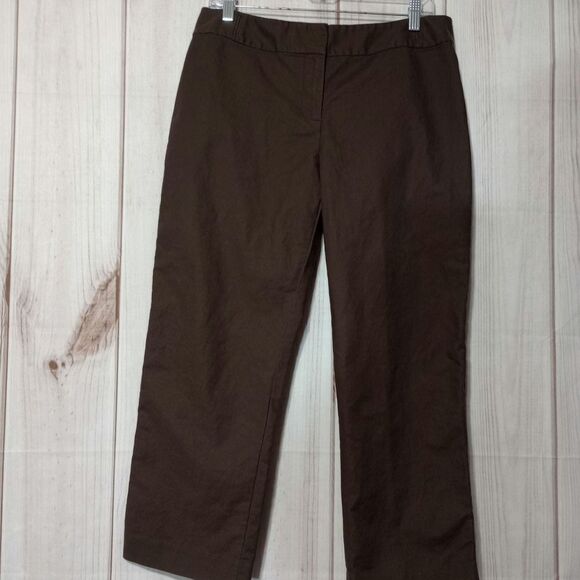 Ann Taylor Pants Ladies 10 Brown Chino - Picture 1 of 9